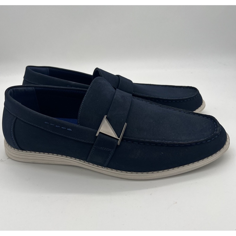 Unlisted Shoes Mens Size 11.5 Blue Emersin Slip On Loafers Casual Dress Comfort